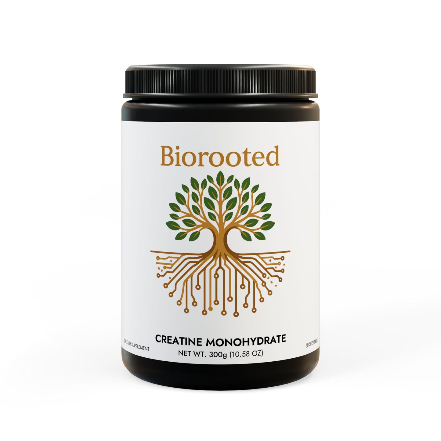 BioRooted Creatine Monohydrate (300g, 10.58oz)