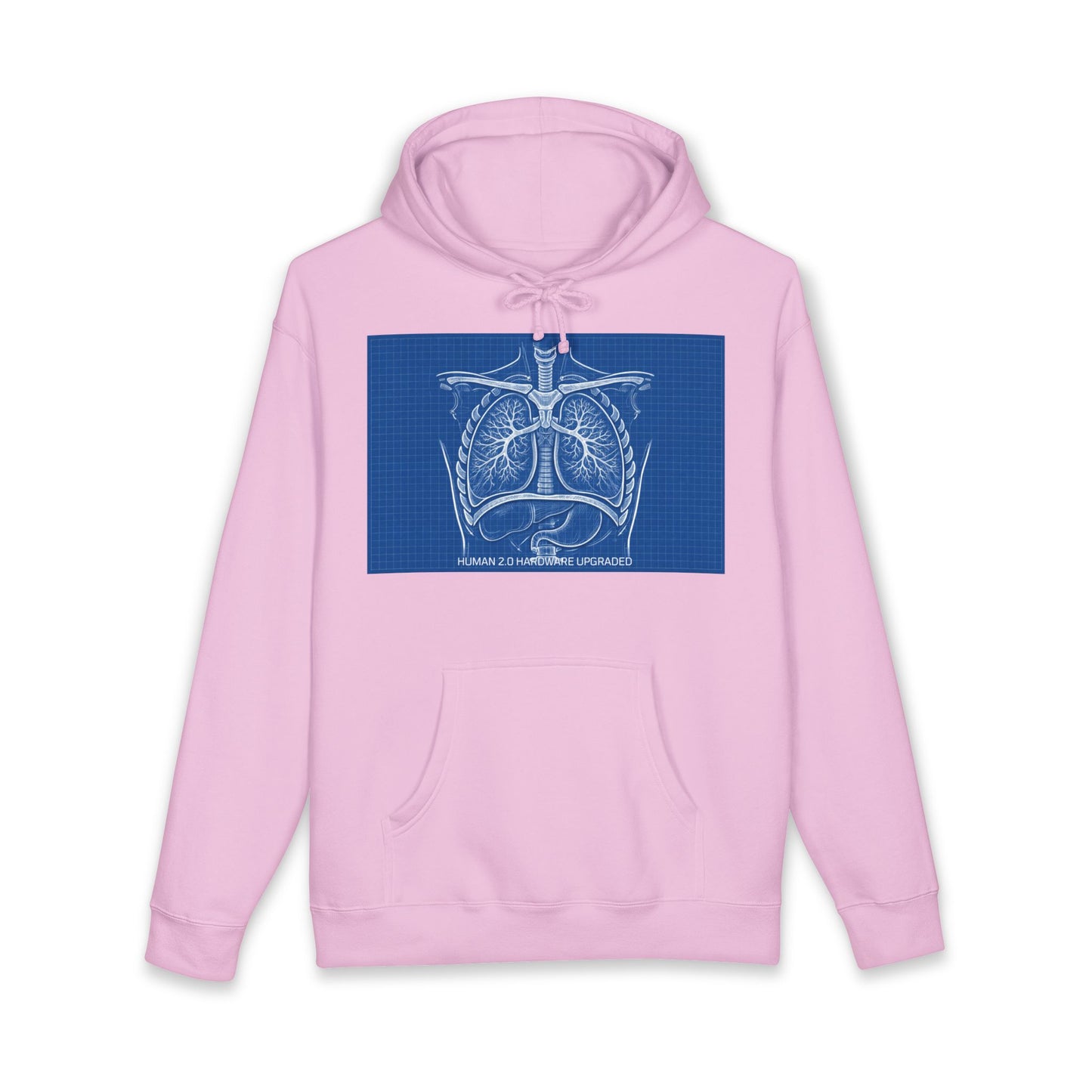 Anatomical Lungs Blueprint Hoodie — Vintage Medical Pulmonary Diagram Sweatshirt